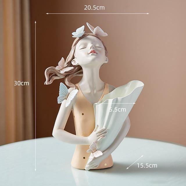 FloraGrace – Enchanting Woodland Sculpture with Butterflies and Flowers