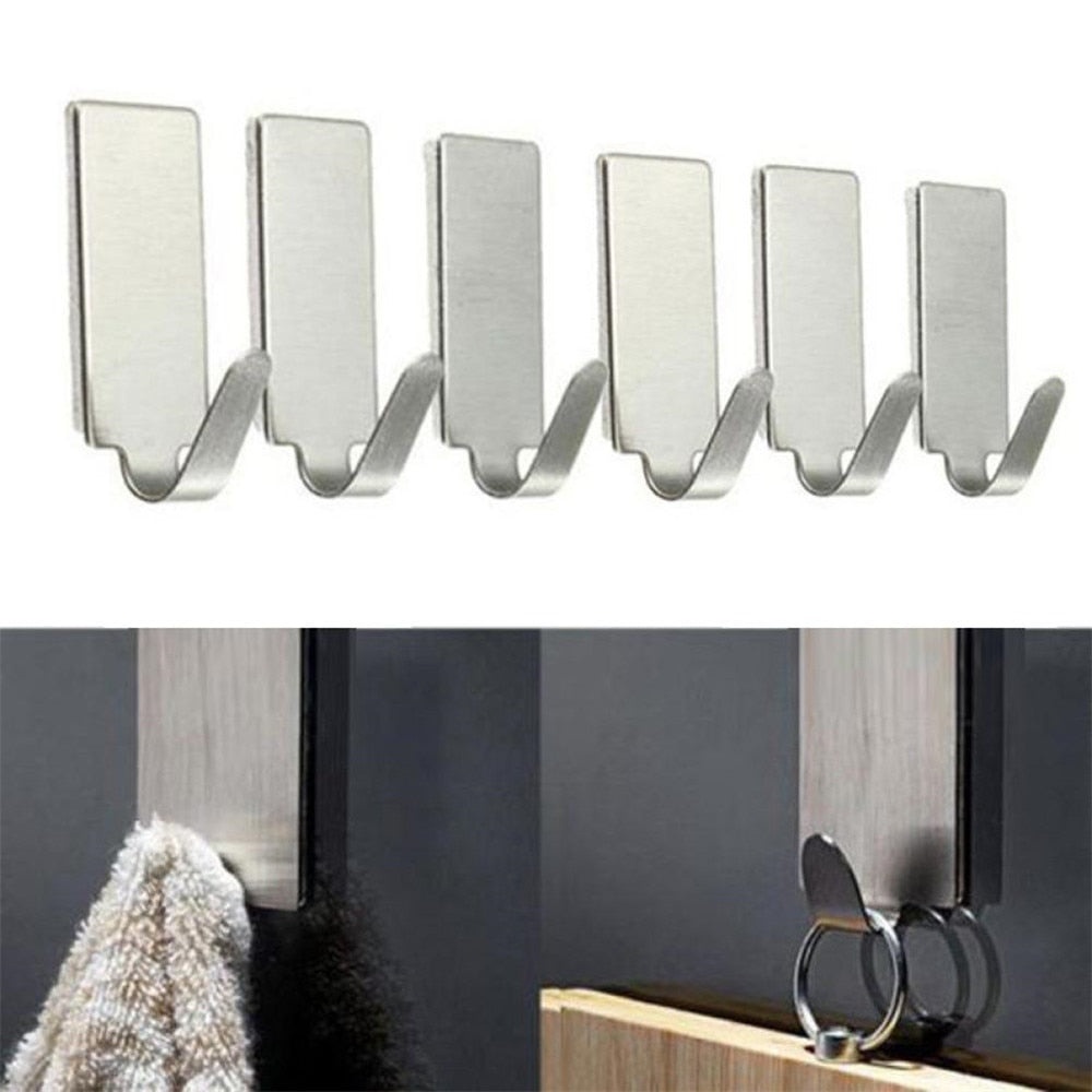 SteelGrip – Self-Adhesive Stainless Steel Hooks for Strong and Stylish Hanging (Set of 12)