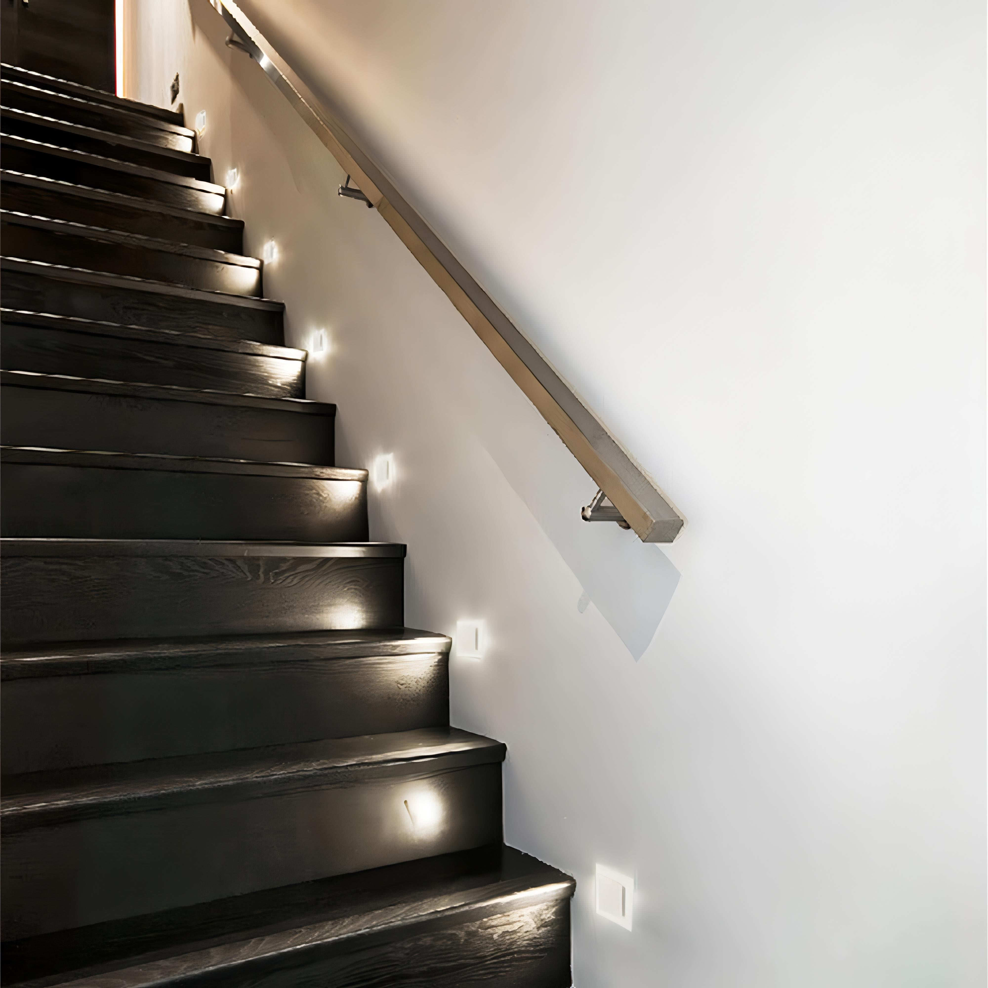 StepGlow – Waterproof LED Stair Lighting with Stylish Square Design