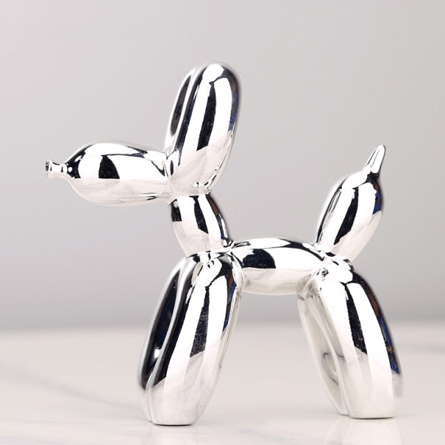 LumiPup – Modern Balloon Dog Sculpture with Metallic Finish