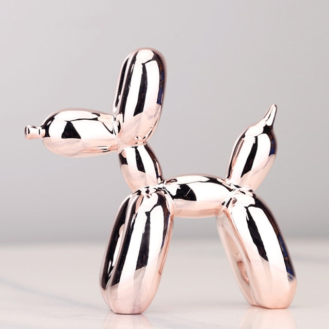 LumiPup – Modern Balloon Dog Sculpture with Metallic Finish