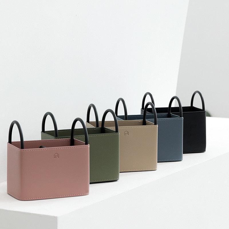 NordicLuxe – Stijlvolle Lederen Opbergmand met Minimalistisch Design