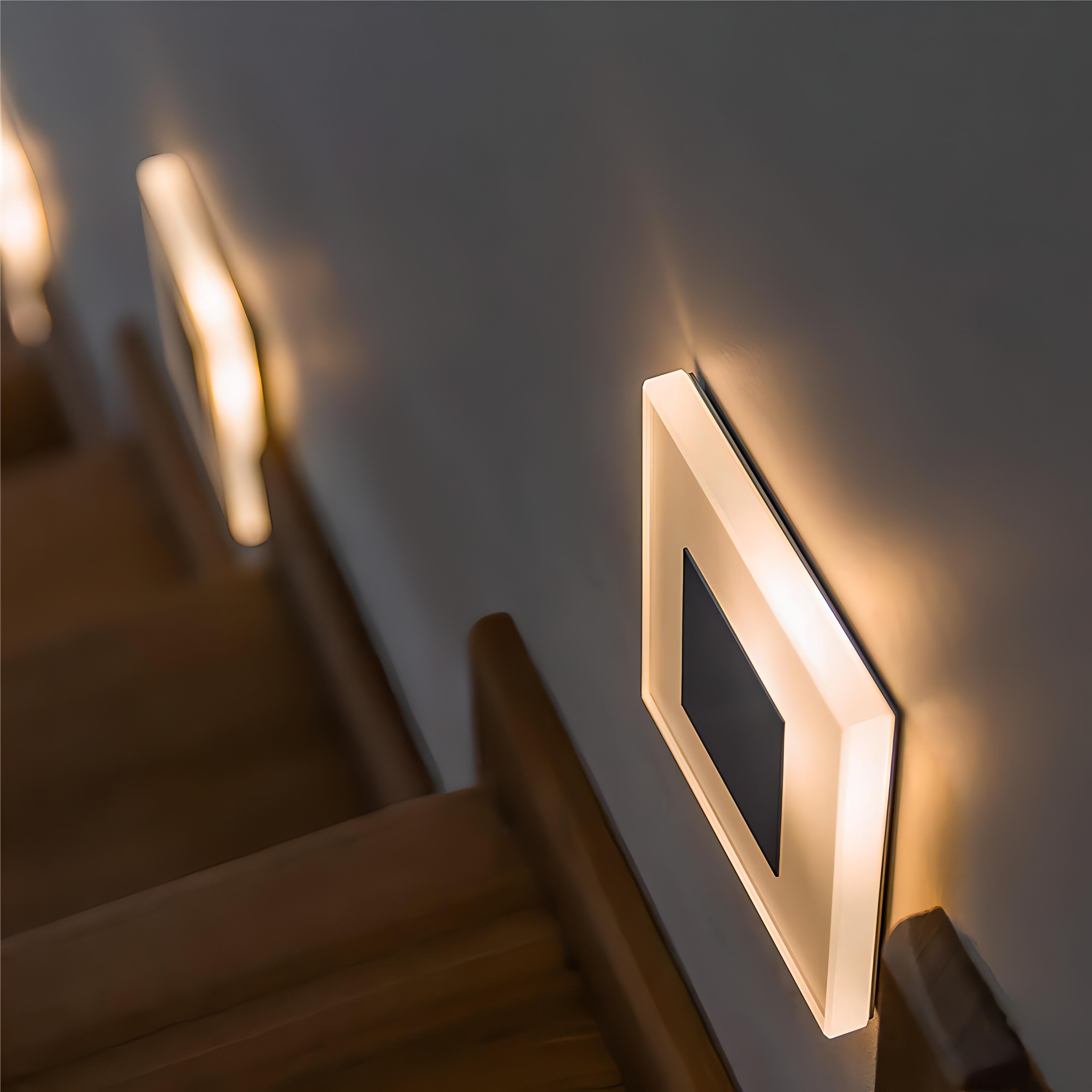 StepGlow – Waterproof LED Stair Lighting with Stylish Square Design