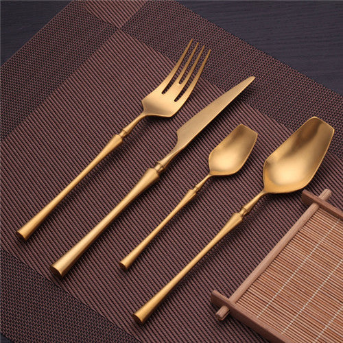 Aurora Gold – Luxe Cutlery Set of Stainless Steel with Elegant Finish