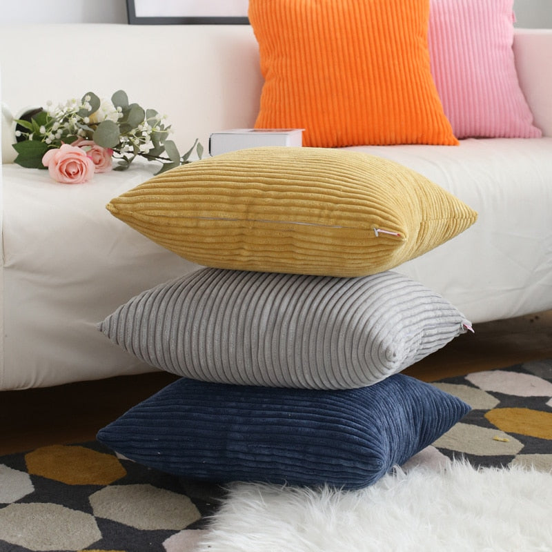 VeluLuxe – Super Soft Corduroy Cushion Cover with Timeless Warmth & Comfort