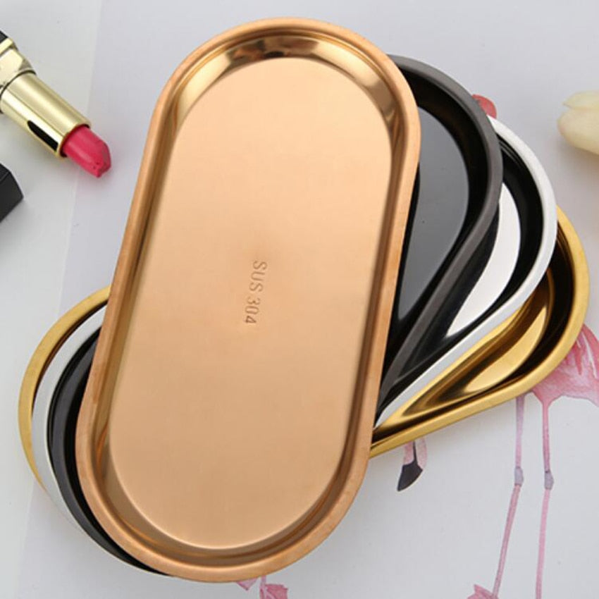 LumeTray – Minimalistic Metal Display Tray for Stylish Organization