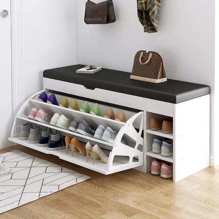 BowLift Elegant Shoe Cabinet with Bench – Stylish Storage Solution for an Organized Interior