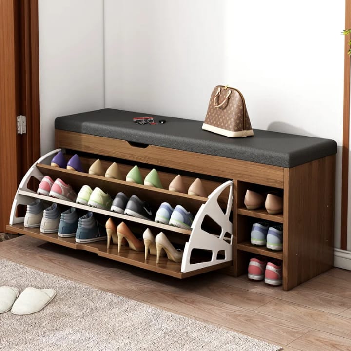 BowLift Elegant Shoe Cabinet with Bench – Stylish Storage Solution for an Organized Interior