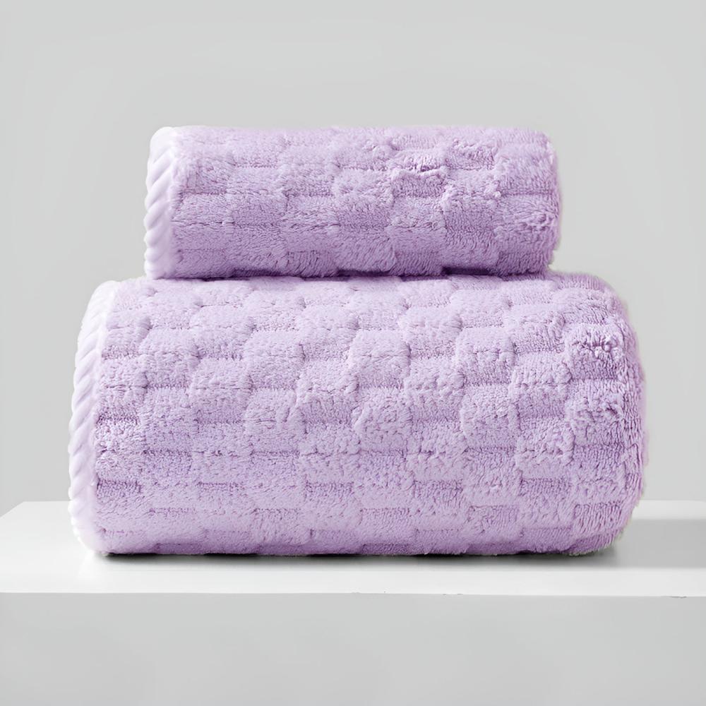 VeluraSoft Luxe Bath Towel Set – Soft Polar Comfort for a Stylish Bathroom