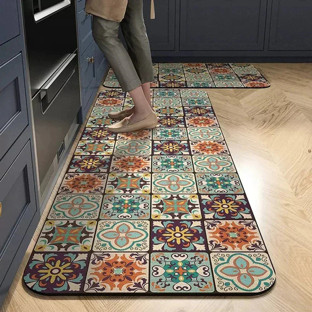 VeloraTex Luxe Kitchen Mat – Stylish Non-slip Textile Mat for a Warm & Cozy Interior