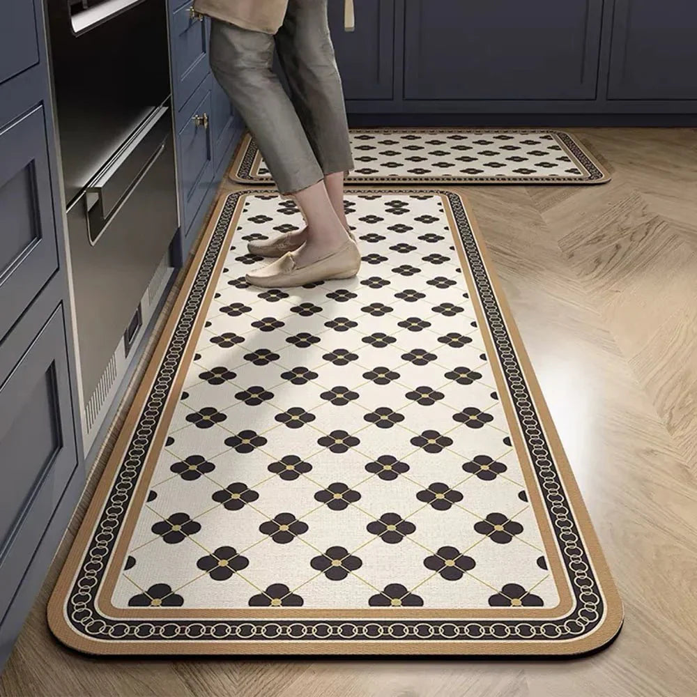 VeloraTex Luxe Kitchen Mat – Stylish Non-slip Textile Mat for a Warm & Cozy Interior