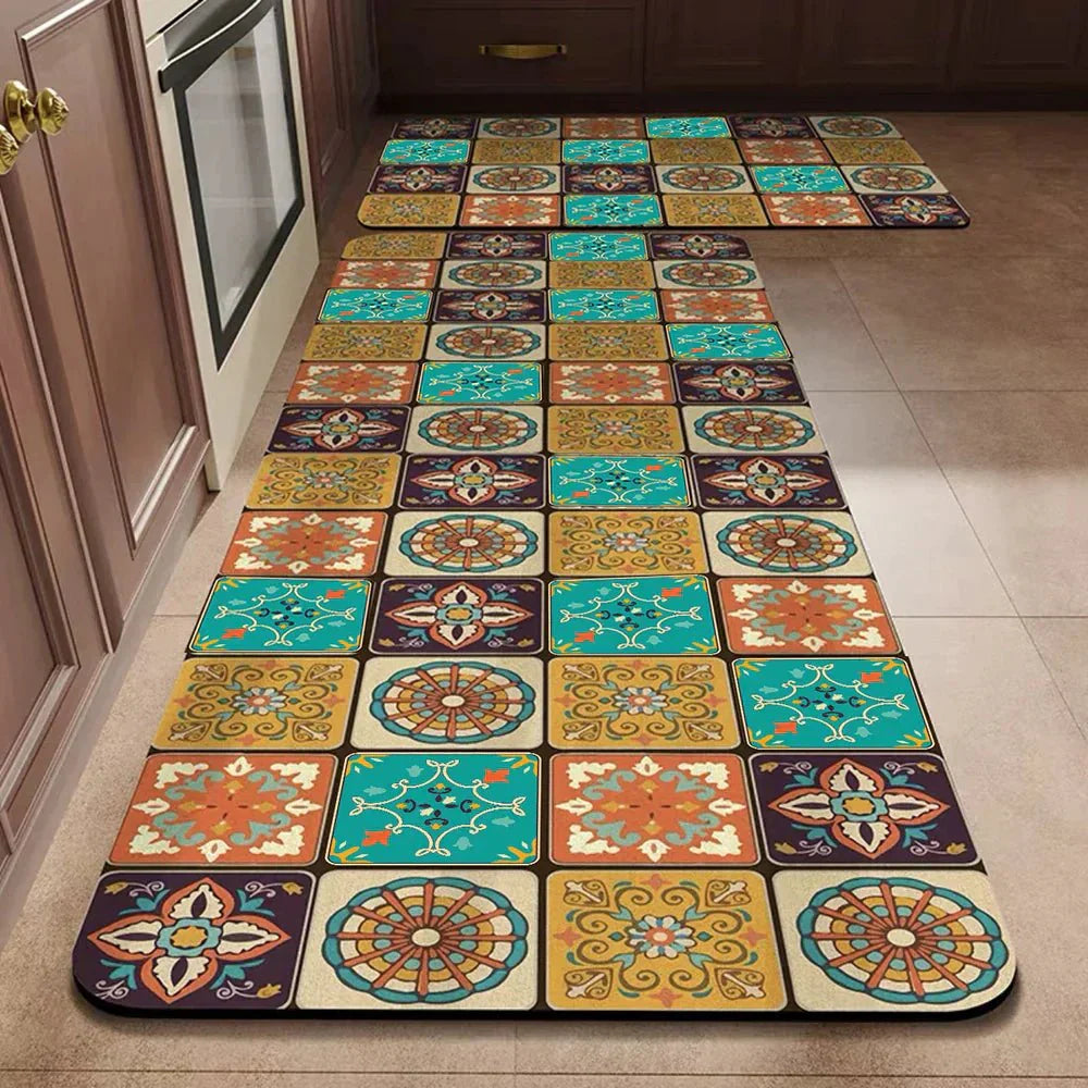 VeloraTex Luxe Kitchen Mat – Stylish Non-slip Textile Mat for a Warm & Cozy Interior