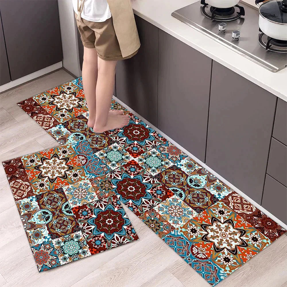 VeloraTex Luxe Kitchen Mat – Stylish Non-slip Textile Mat for a Warm & Cozy Interior