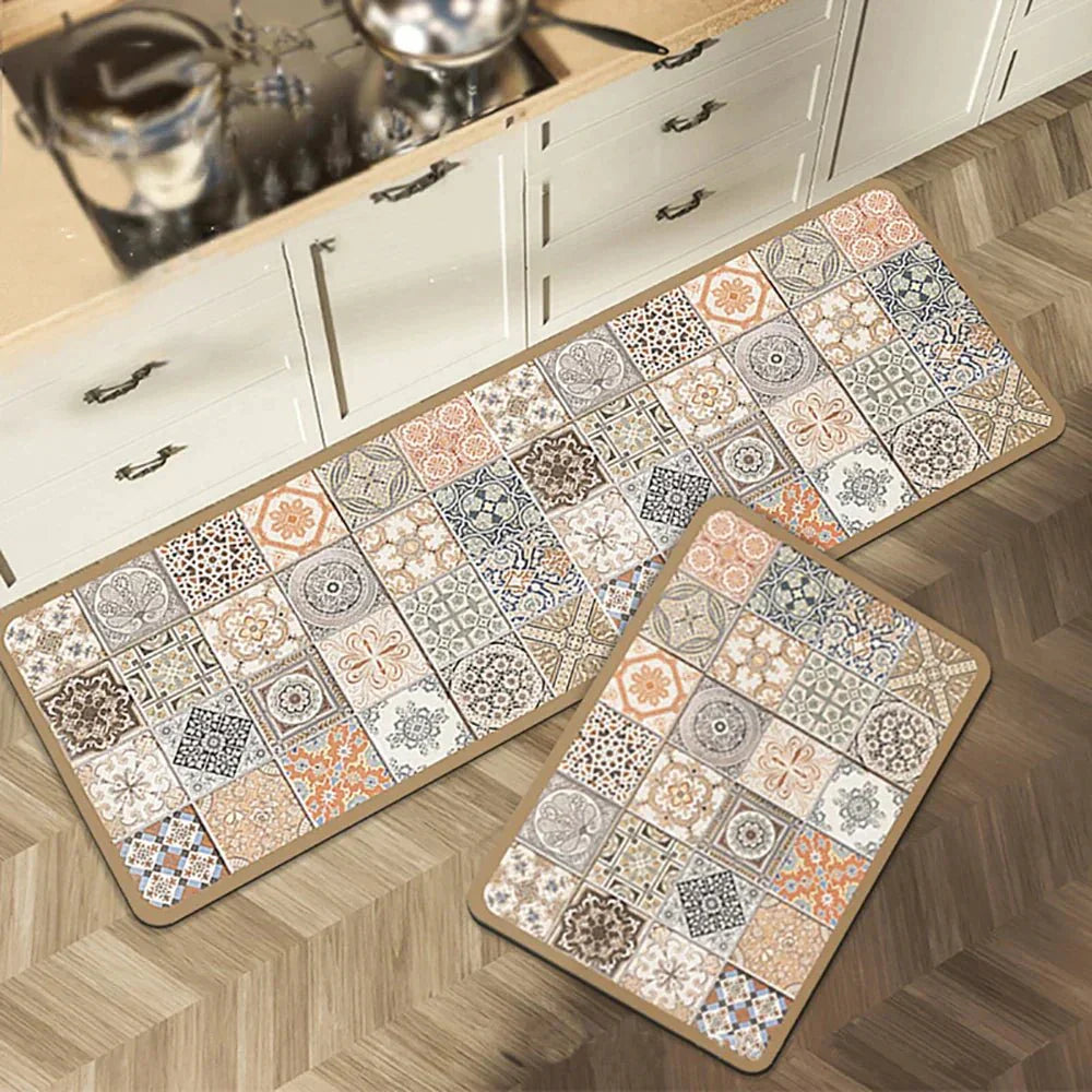 VeloraTex Luxe Kitchen Mat – Stylish Non-slip Textile Mat for a Warm & Cozy Interior