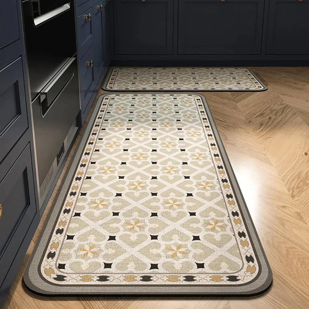 VeloraTex Luxe Kitchen Mat – Stylish Non-slip Textile Mat for a Warm & Cozy Interior