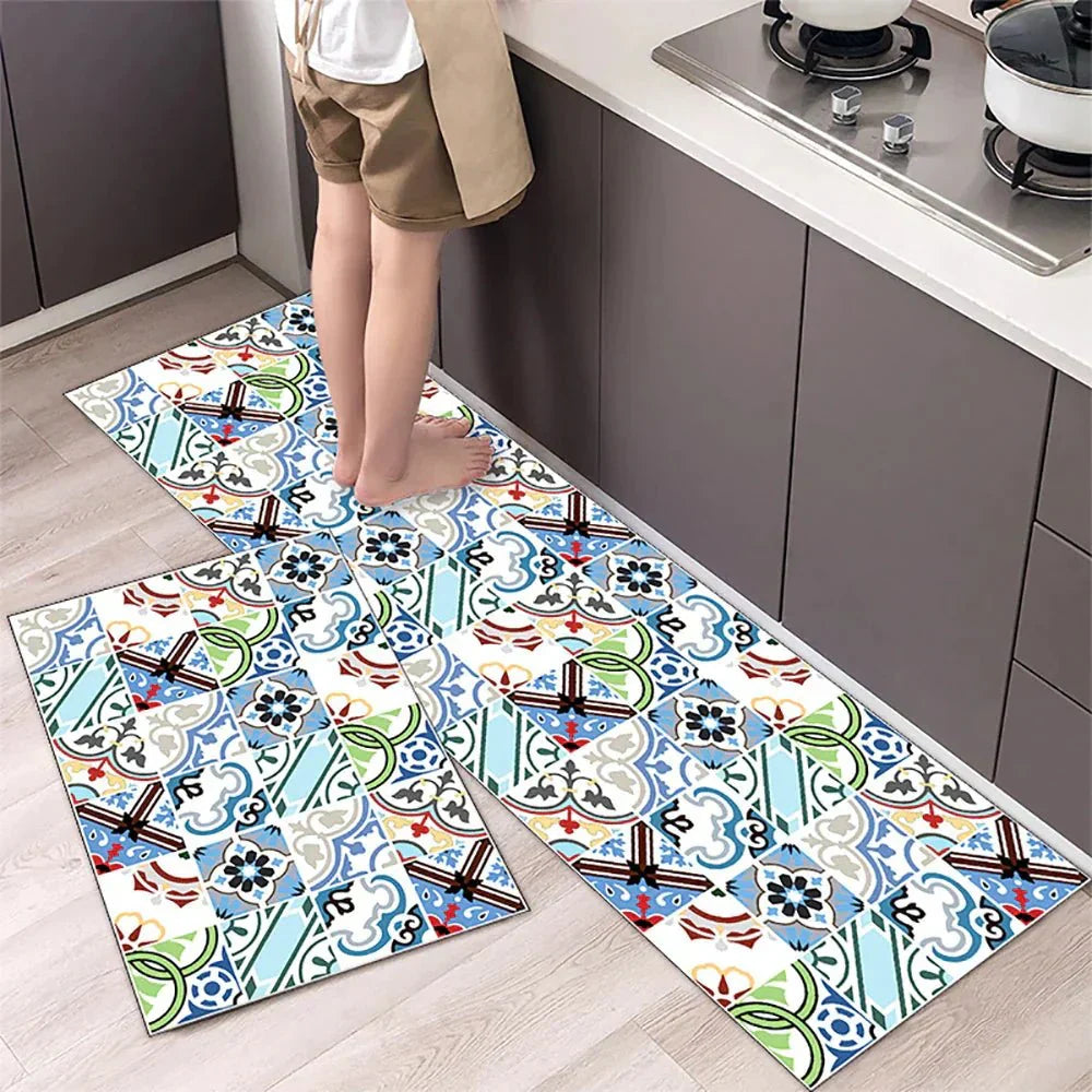 VeloraTex Luxe Kitchen Mat – Stylish Non-slip Textile Mat for a Warm & Cozy Interior