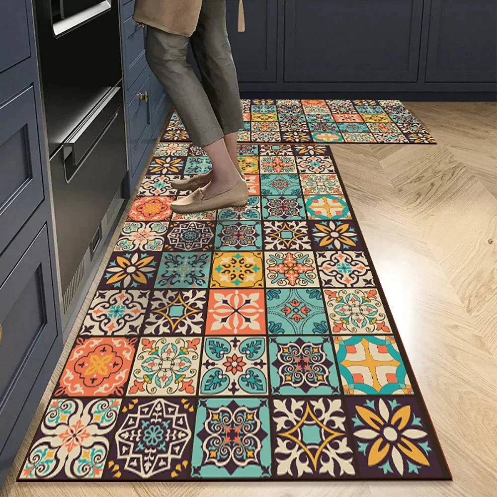 VeloraTex Luxe Kitchen Mat – Stylish Non-slip Textile Mat for a Warm & Cozy Interior