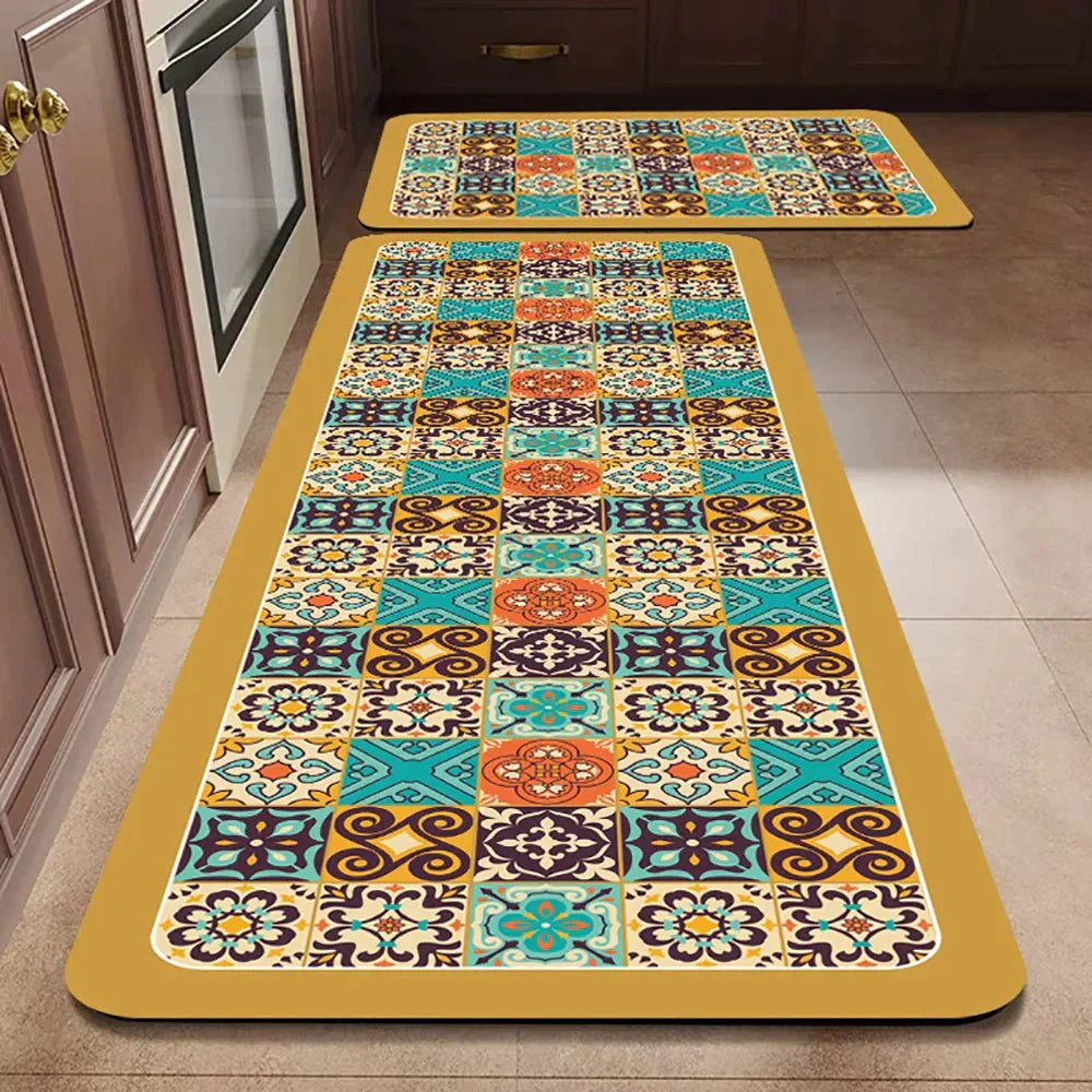 VeloraTex Luxe Kitchen Mat – Stylish Non-slip Textile Mat for a Warm & Cozy Interior