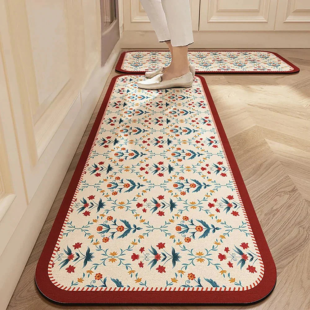 VeloraTex Luxe Kitchen Mat – Stylish Non-slip Textile Mat for a Warm & Cozy Interior