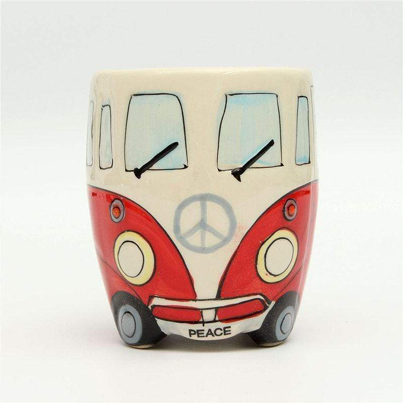 GroovyVibes – Retro Hippie Bus Koffiemok van Duurzaam Keramiek